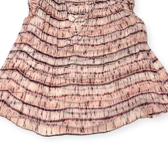 Ulla Johnson Clea Pink Tie Dye Stripe Silk Blouse , Size 2 - Picture 11 of 16